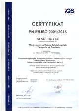 certyfikat ISO m